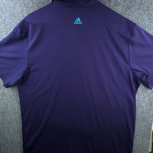 Adidas Coolmax Purple XL Short Sleeve Polo Shirt Puremotion W/ Pocket Blue - Picture 10 of 10